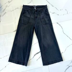 Black wide leg jeans